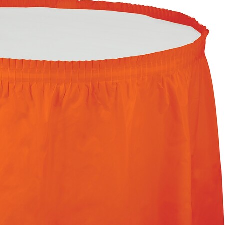 Touch Of Color Sunkissed Orange Plastic Tableskirt, 14', 6PK 010044